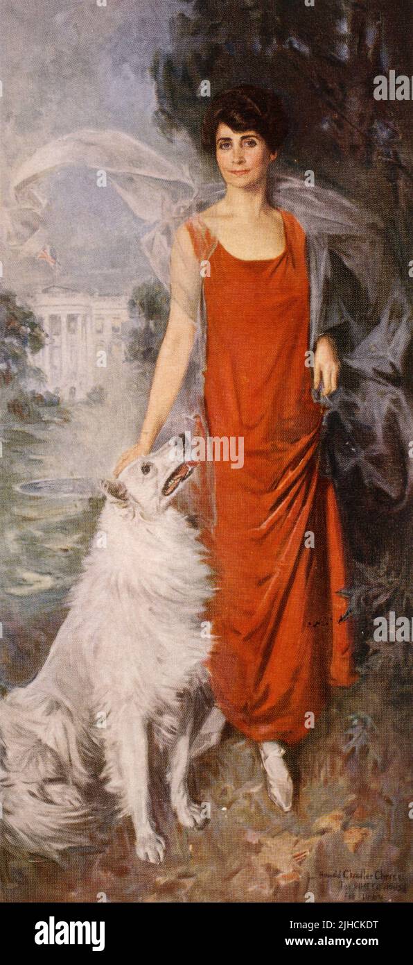 First Lady Grace Goodhue Coolidge (1924) Gemälde von Howard Chandler Christy Stockfoto