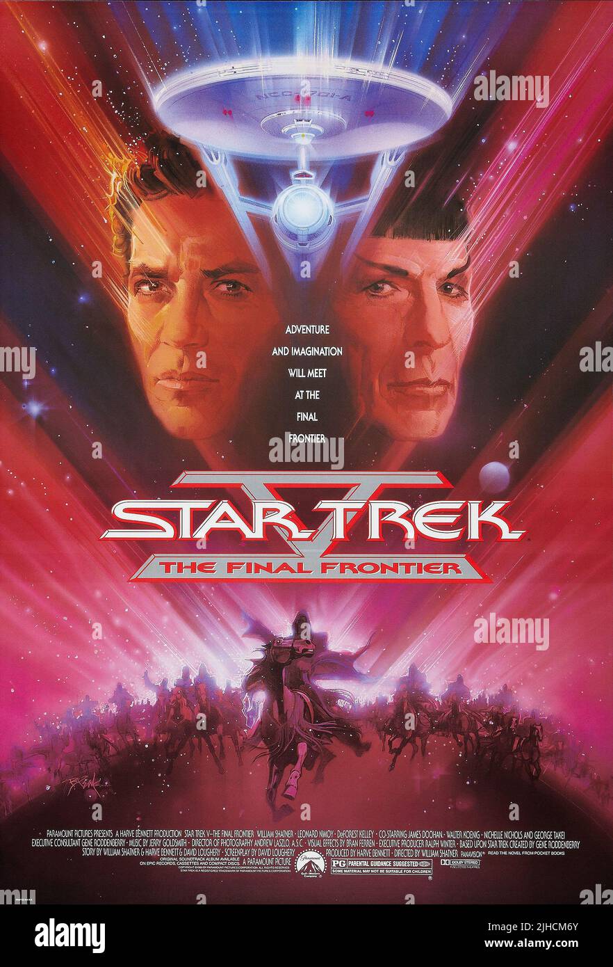 WILLIAM SHATNER, Leonard Nimoy, Plakat, Star Trek V: The Final Frontier, 1989 Stockfoto