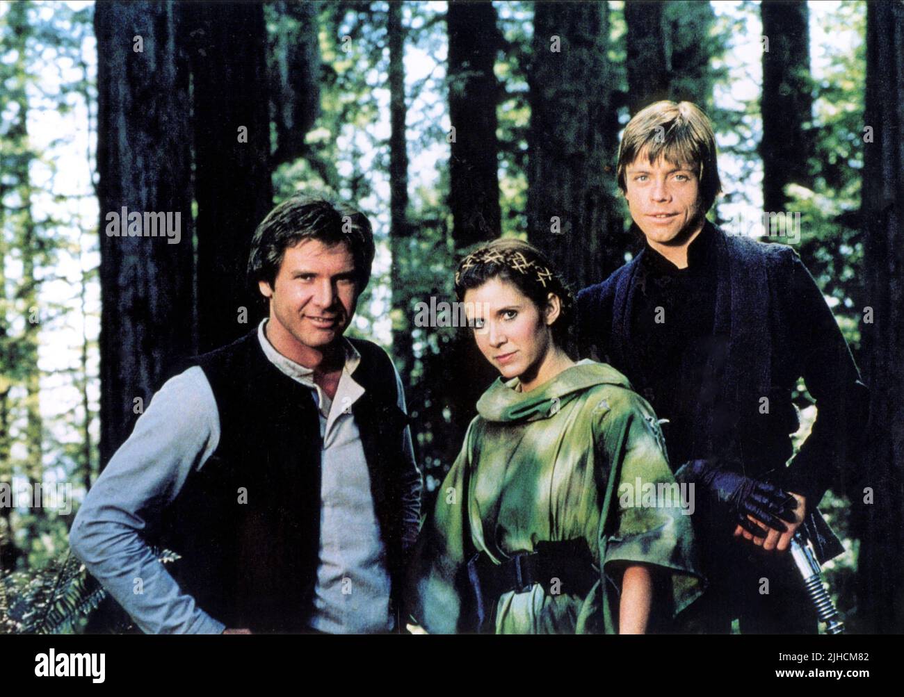 HARRISON Ford, Carrie Fisher, Mark Hamill, Star Wars: Episode VI - Die Rückkehr der Jedi-Ritter, 1983 Stockfoto