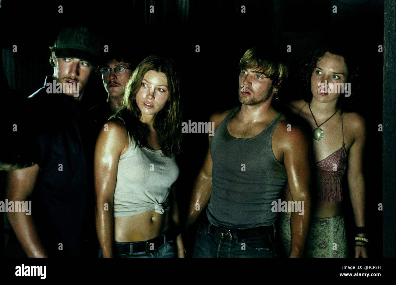 ERIC BALFOUR, Jessica Biel, Mike Vogel, ERICA LEERHSEN, das Texas Chainsaw Massacre, 2003 Stockfoto