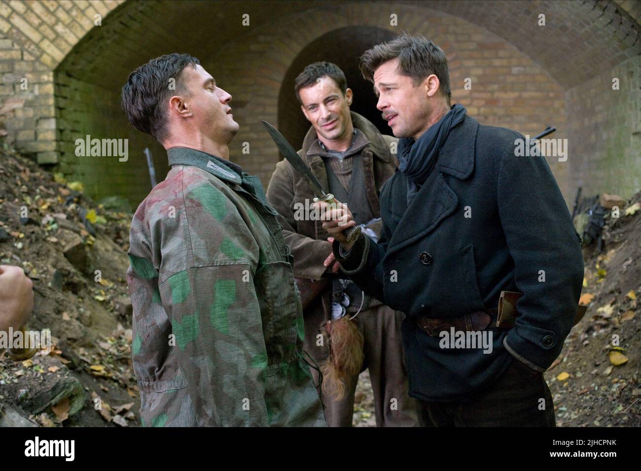 TIL Schweiger, Gedeon Burkhard, BRAD PITT, INGLOURIOUS BASTERDS, 2009 Stockfoto