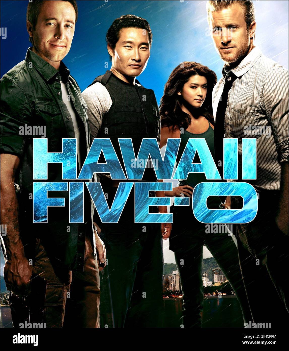 ALEX O'Loughlin, Daniel Dae Kim, GRACE PARK, Scott Caan, Plakat, Hawaii Five-0, 2010 Stockfoto