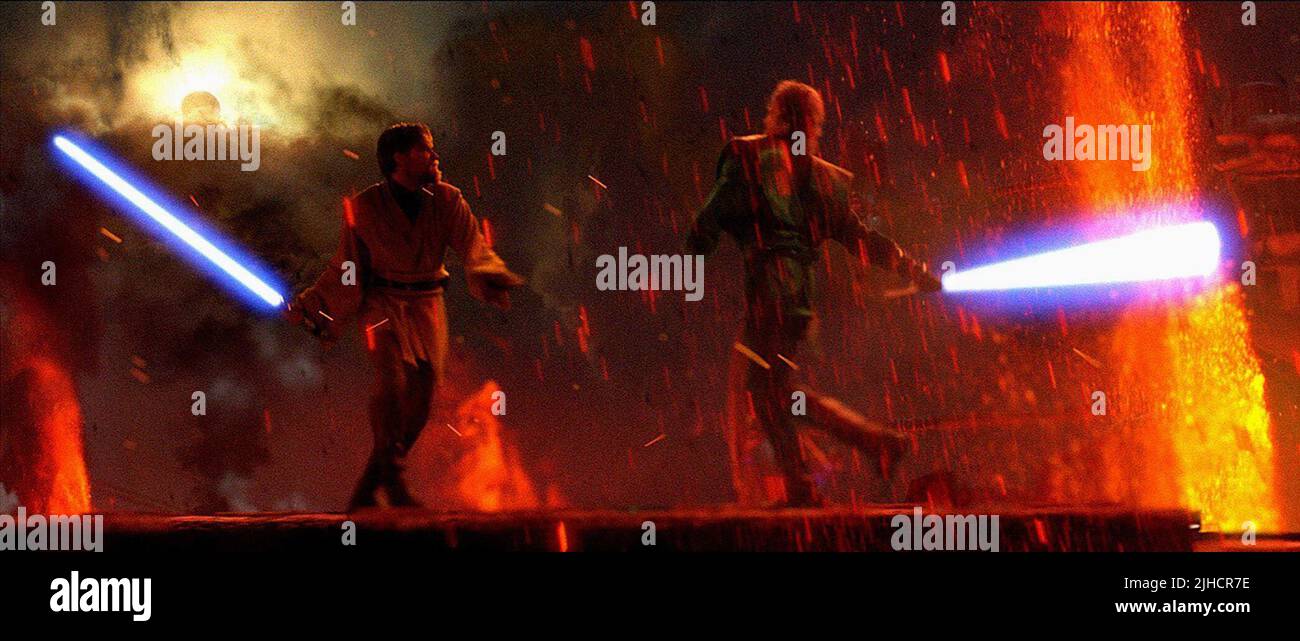 EWAN MCGREGOR, Hayden Christensen, Star Wars: Episode III - Die Rache der Sith, 2005 Stockfoto