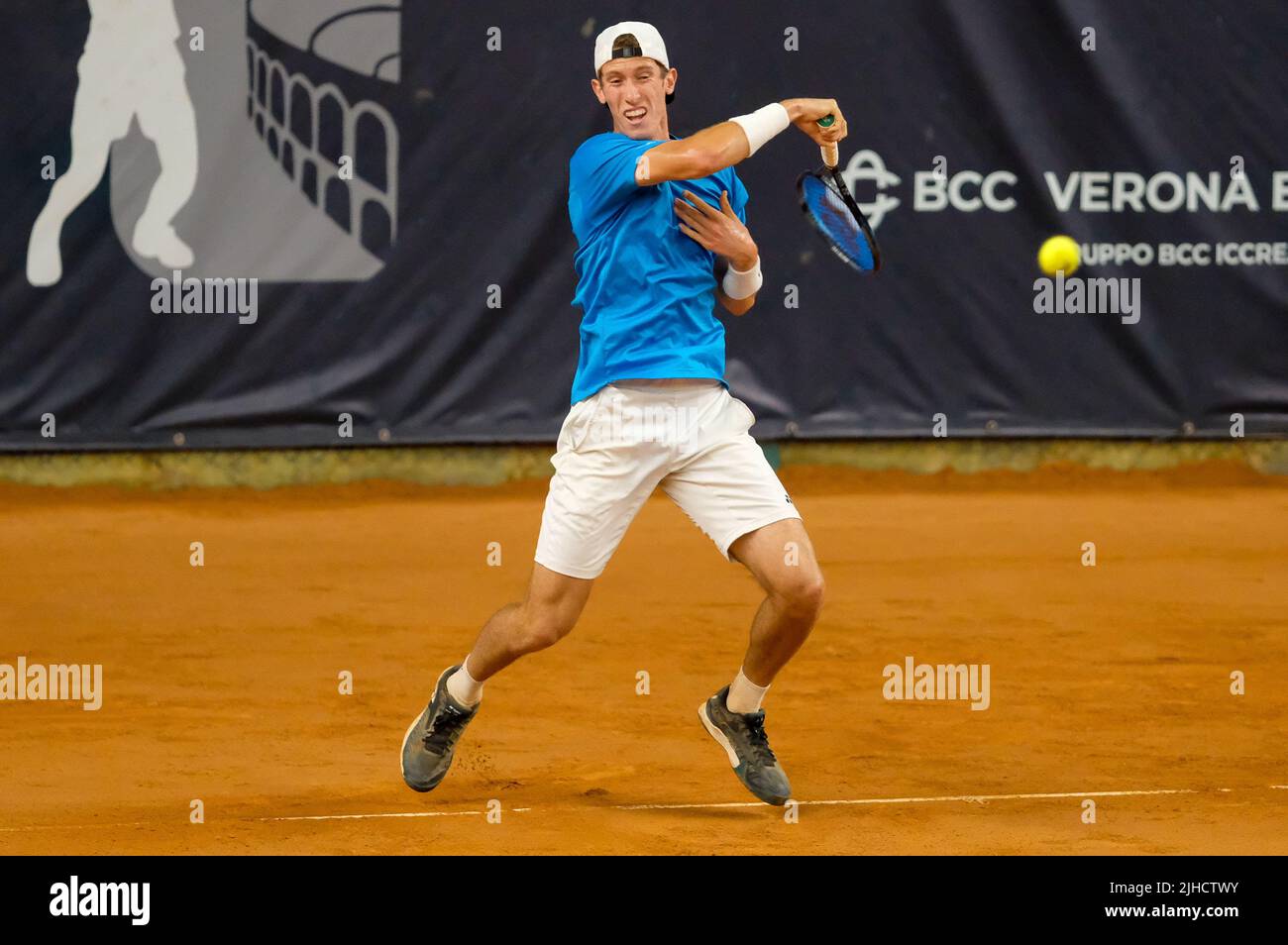 Verona, 17.. Juli 2022 - ATP Challenger Tour - Internazionali Tennis Città di Verona - Finales Spiel zwischen Pedro Cachin und Francesco Maestrelli Stockfoto