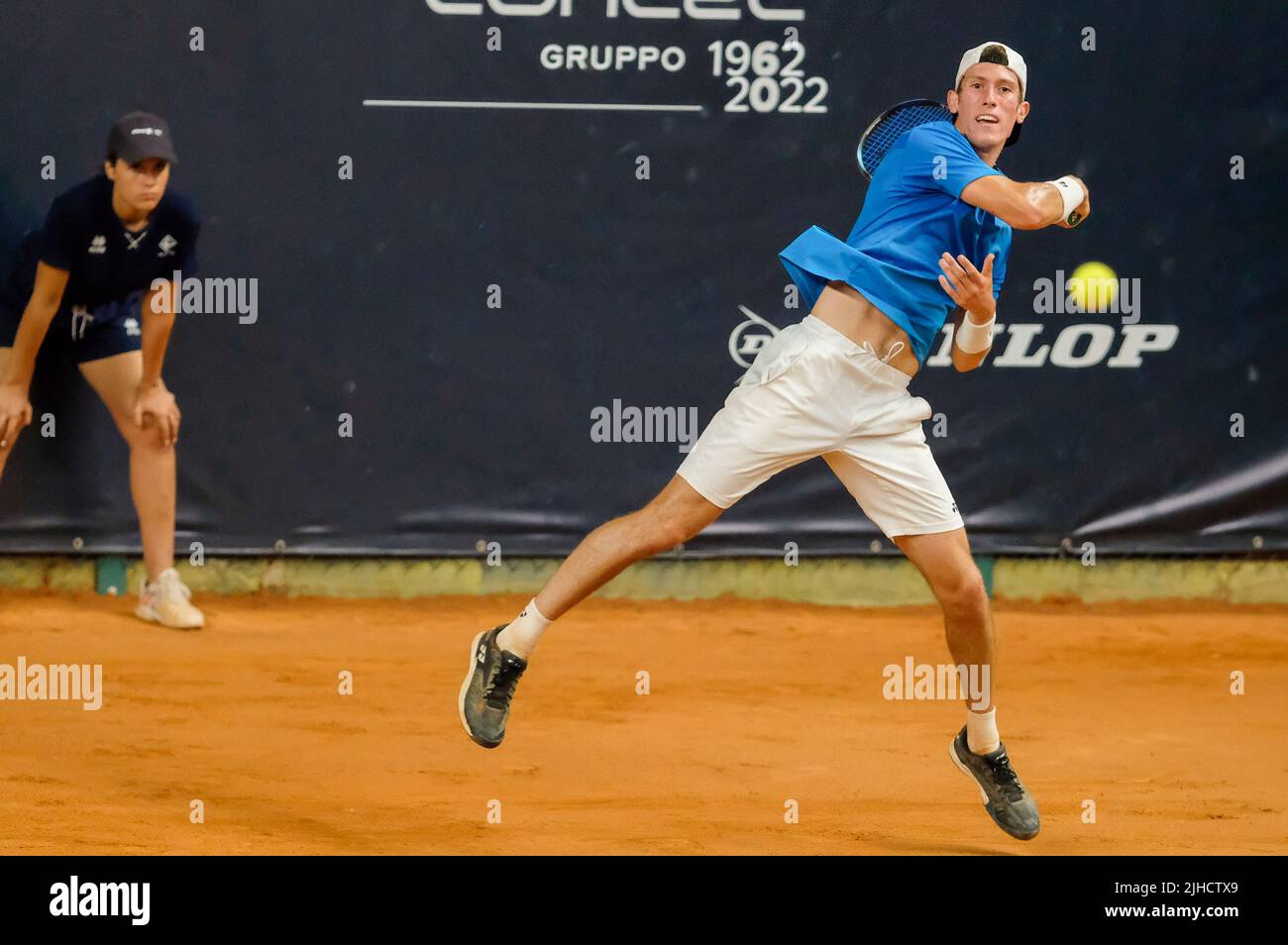 Verona, 17.. Juli 2022 - ATP Challenger Tour - Internazionali Tennis Città di Verona - Finales Spiel zwischen Pedro Cachin und Francesco Maestrelli Stockfoto