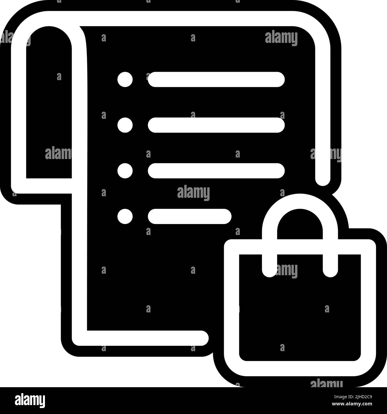 Online-Shopping-Line Wunschliste . Stock Vektor