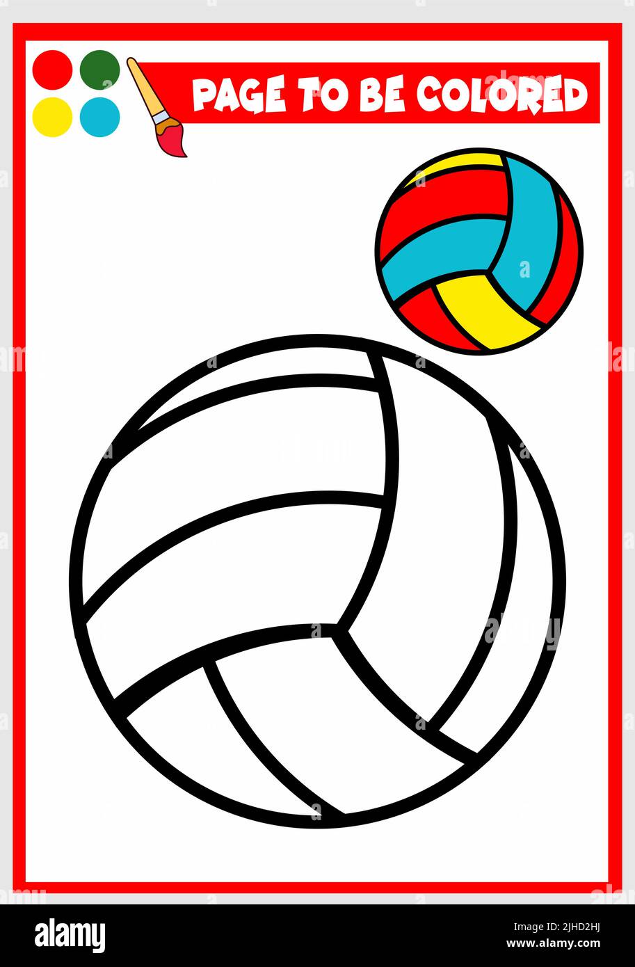 Bild für Kinder. Volleyball Stock Vektor