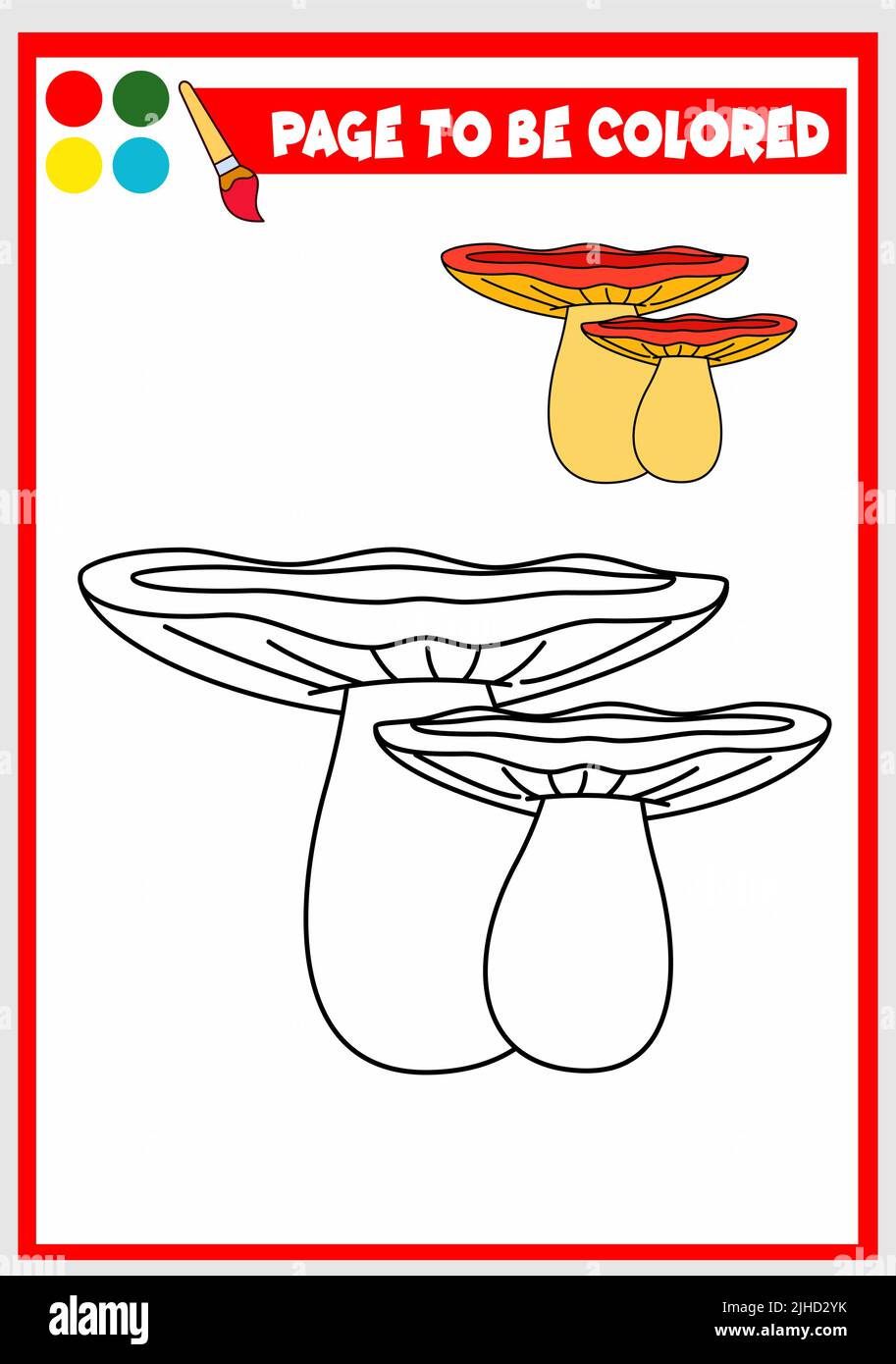 Bild für Kinder. Mushroom Stock Vektor