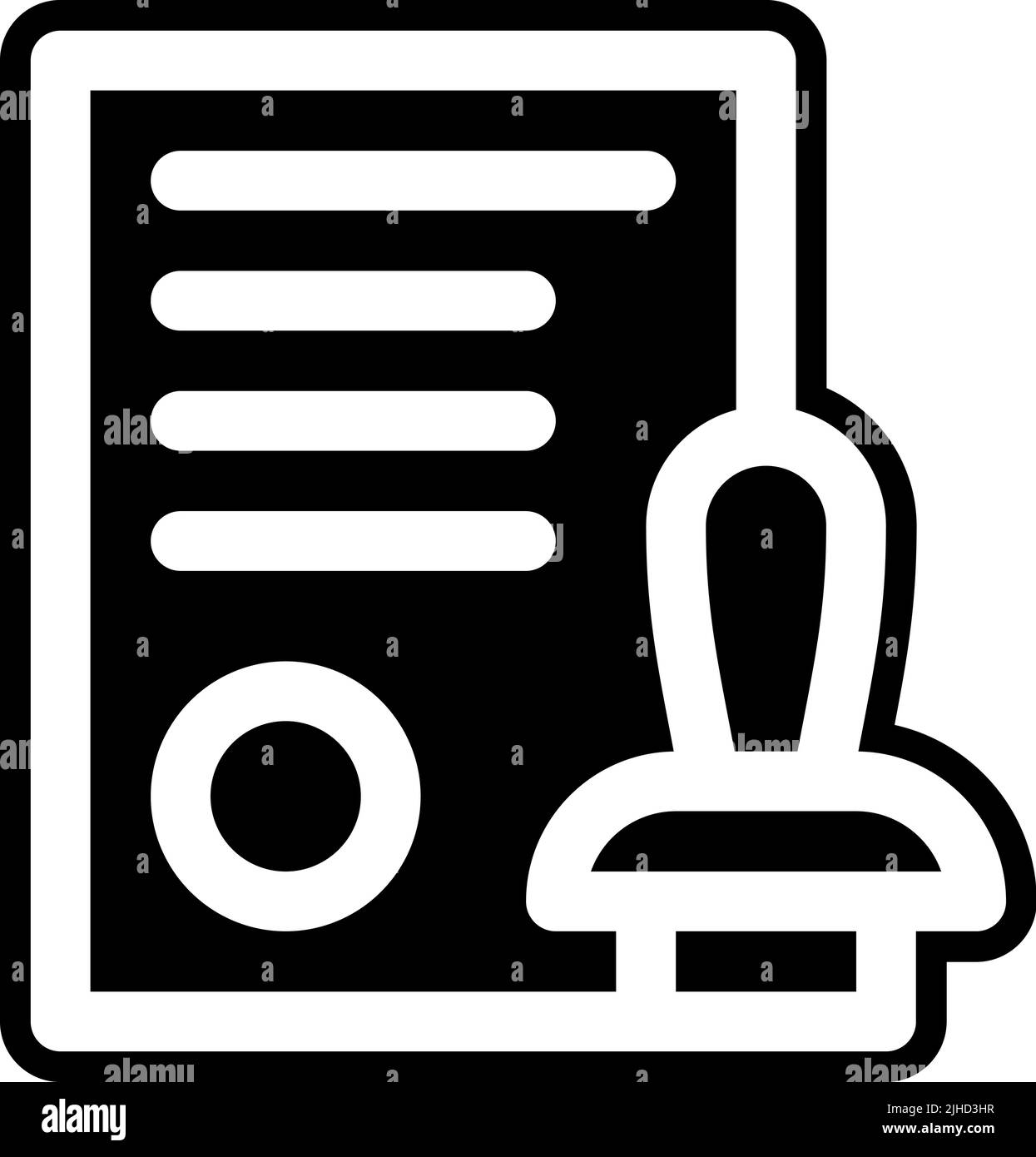 Stempel wird gedruckt. Stock Vektor