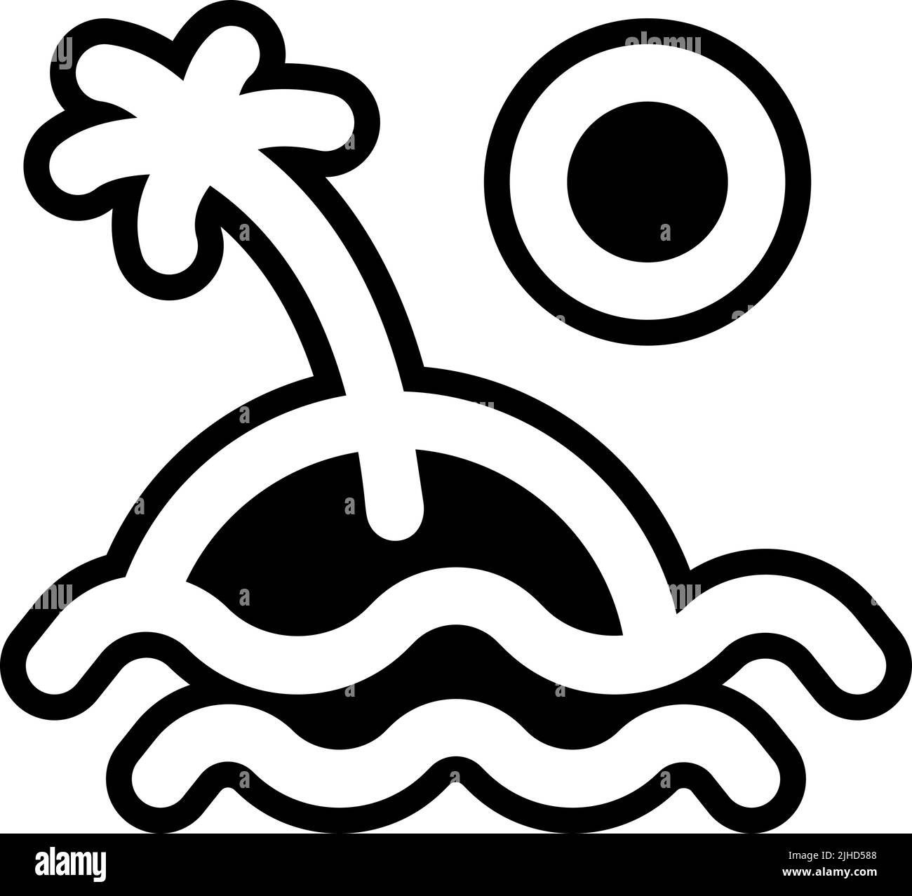 Reise- und Urlaubsinsel . Stock Vektor