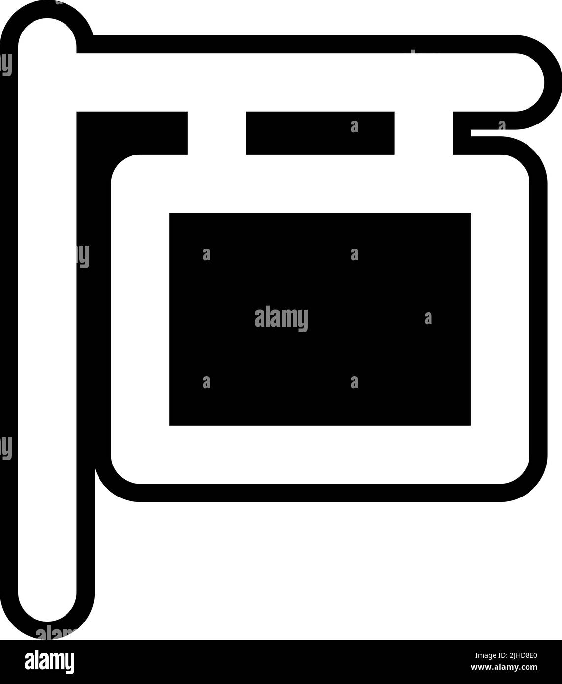 Einfaches ui-Schild . Stock Vektor