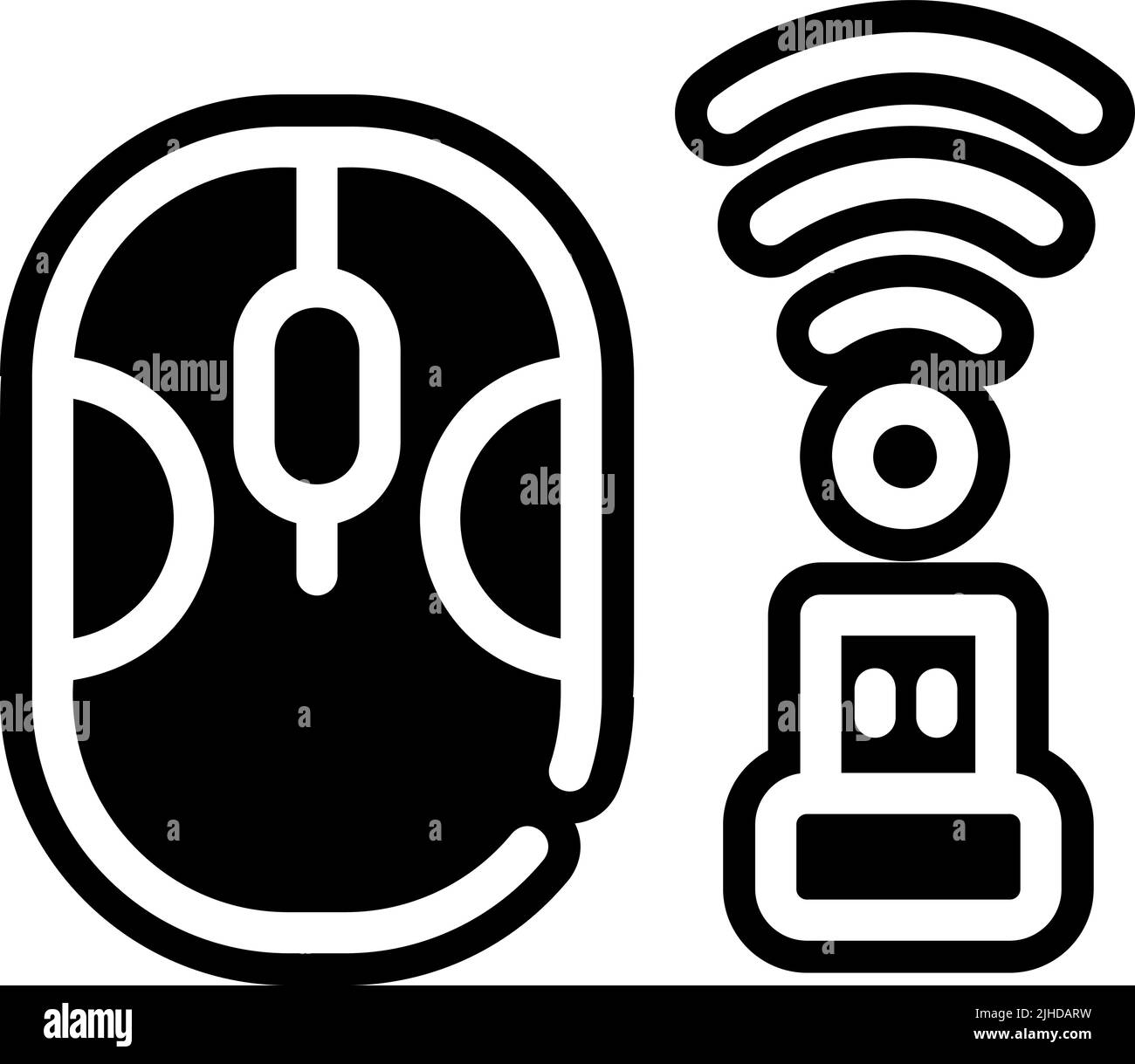 Computer Hardware Wireless Maus . Stock Vektor