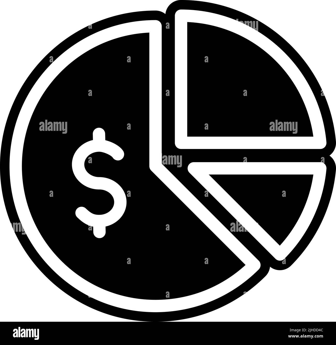 Kreisdiagramm zur Kapitalrendite . Stock Vektor