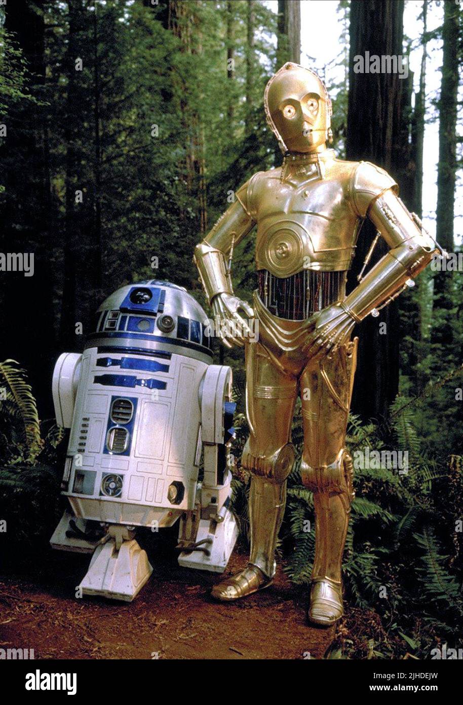 KENNY BAKER, Anthony Daniels, Star Wars: Episode VI - Die Rückkehr der Jedi-Ritter, 1983 Stockfoto