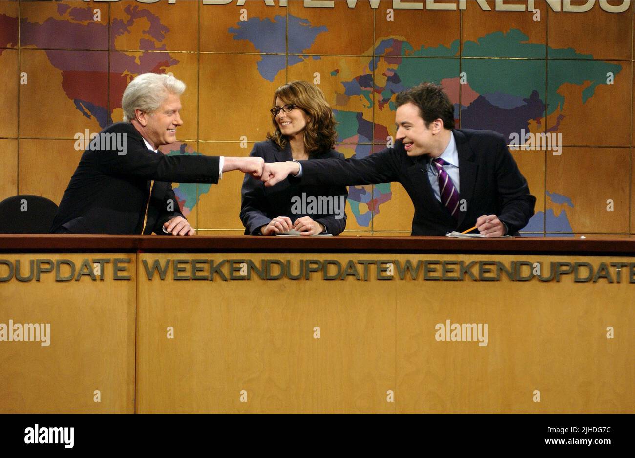 DARRELL HAMMOND (ALS BILL CLINTON), Tina Fey, Jimmy Fallon, SATURDAY NIGHT LIVE, 2003 Stockfoto