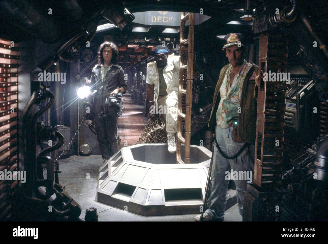 SIGOURNEY WEAVER, YAPHET KOTTO, HARRY DEAN STANTON, Alien, 1979 Stockfoto