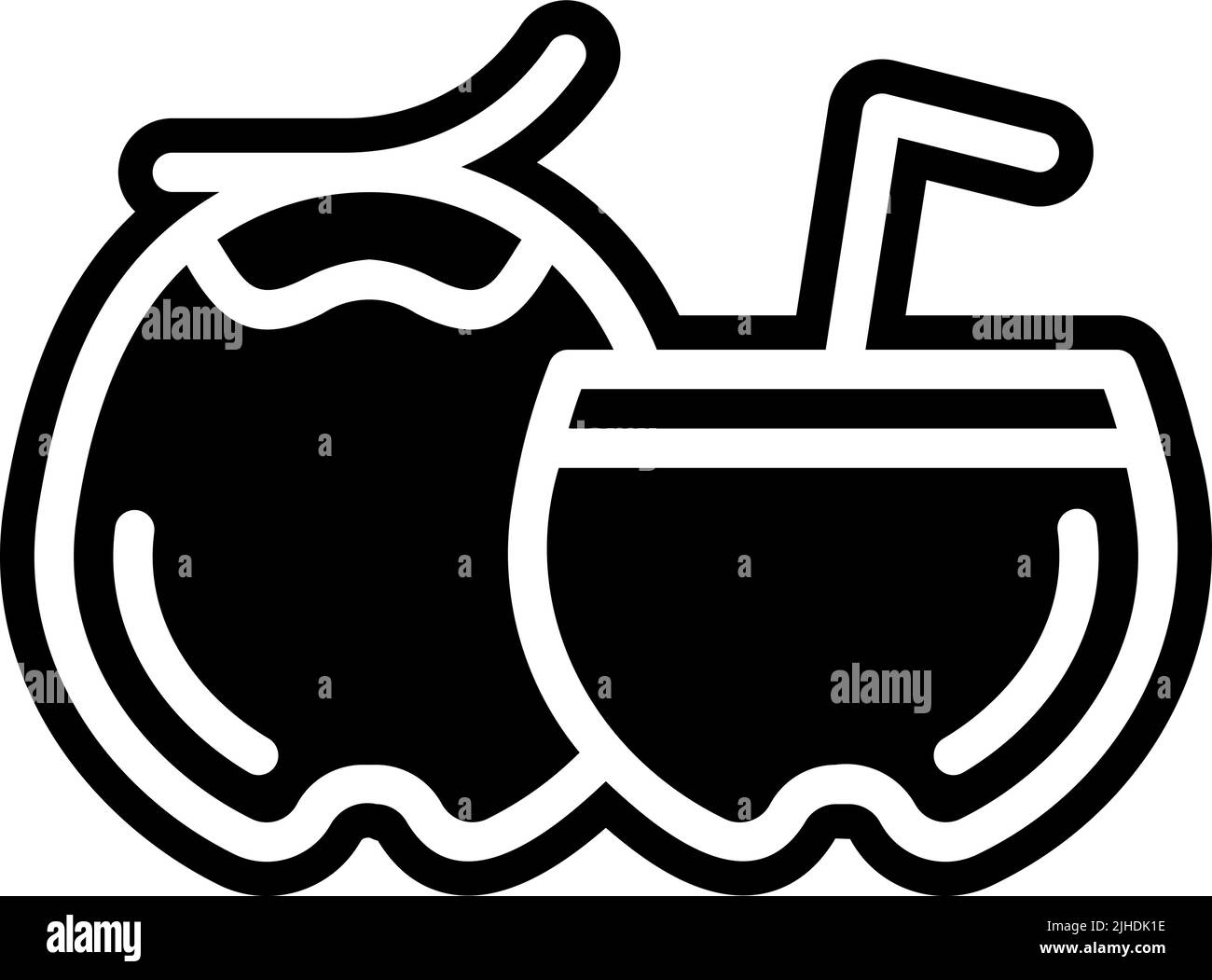 Fruchtkokos . Stock Vektor