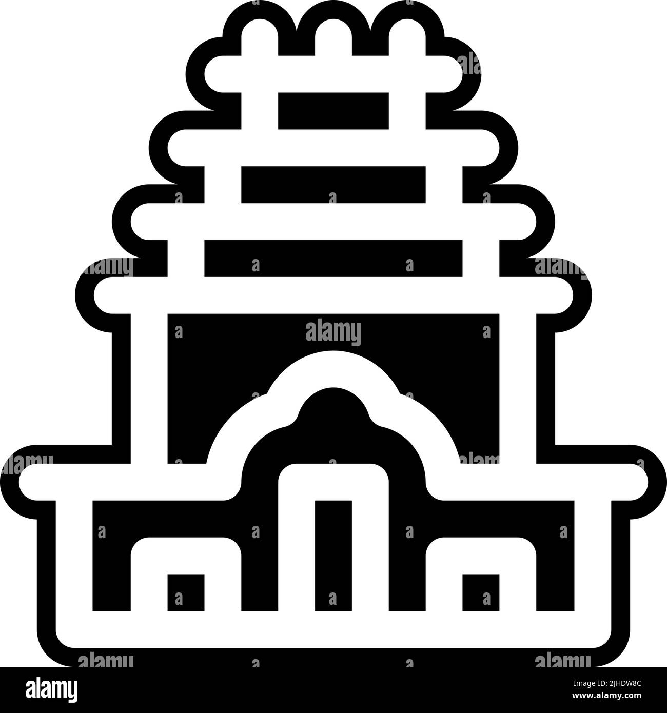 Tempel hindu . Stock Vektor