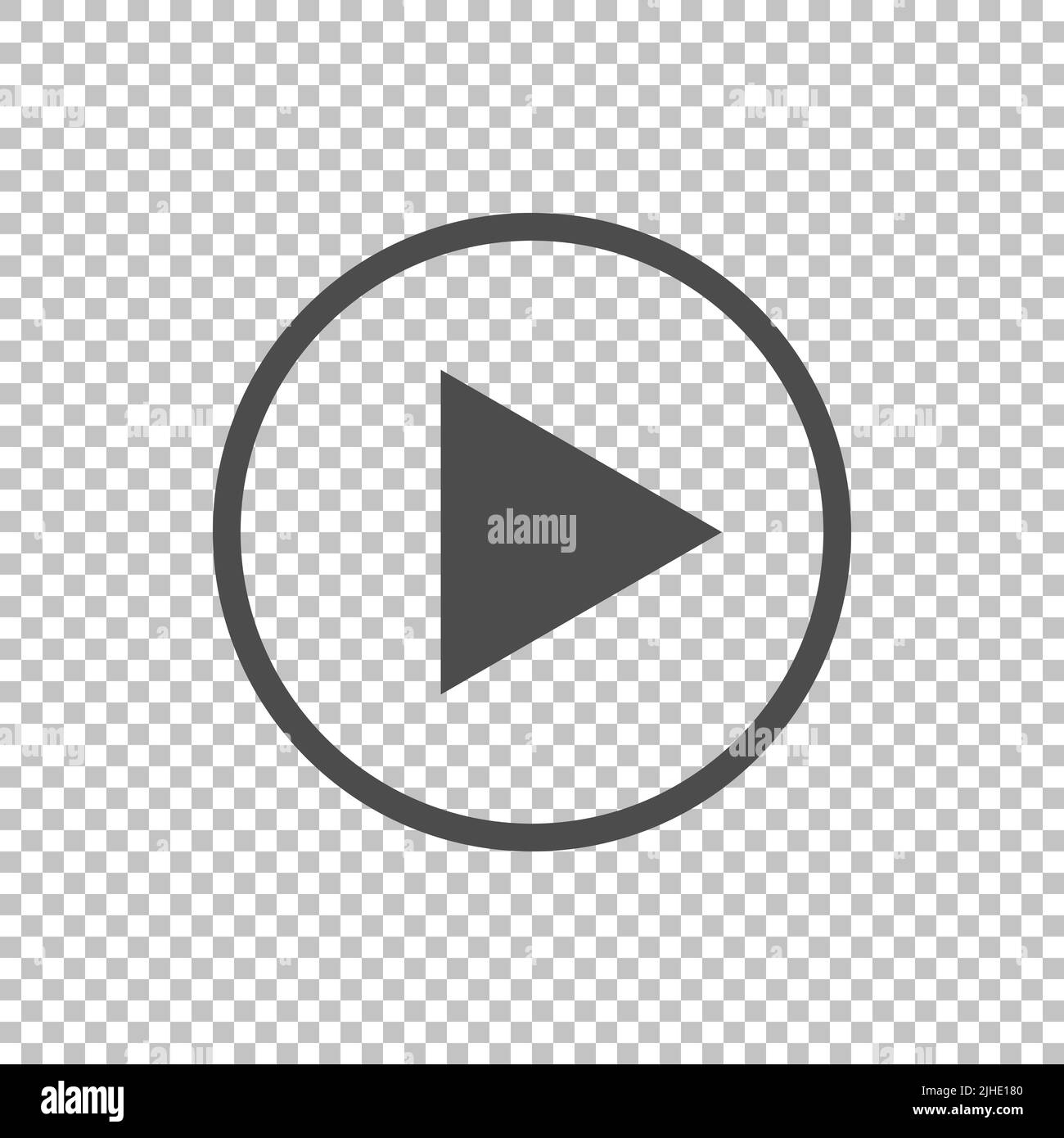 Vektorsymbol für Wiedergabetaste auf transparentem Hintergrund isoliert Stock Vektor