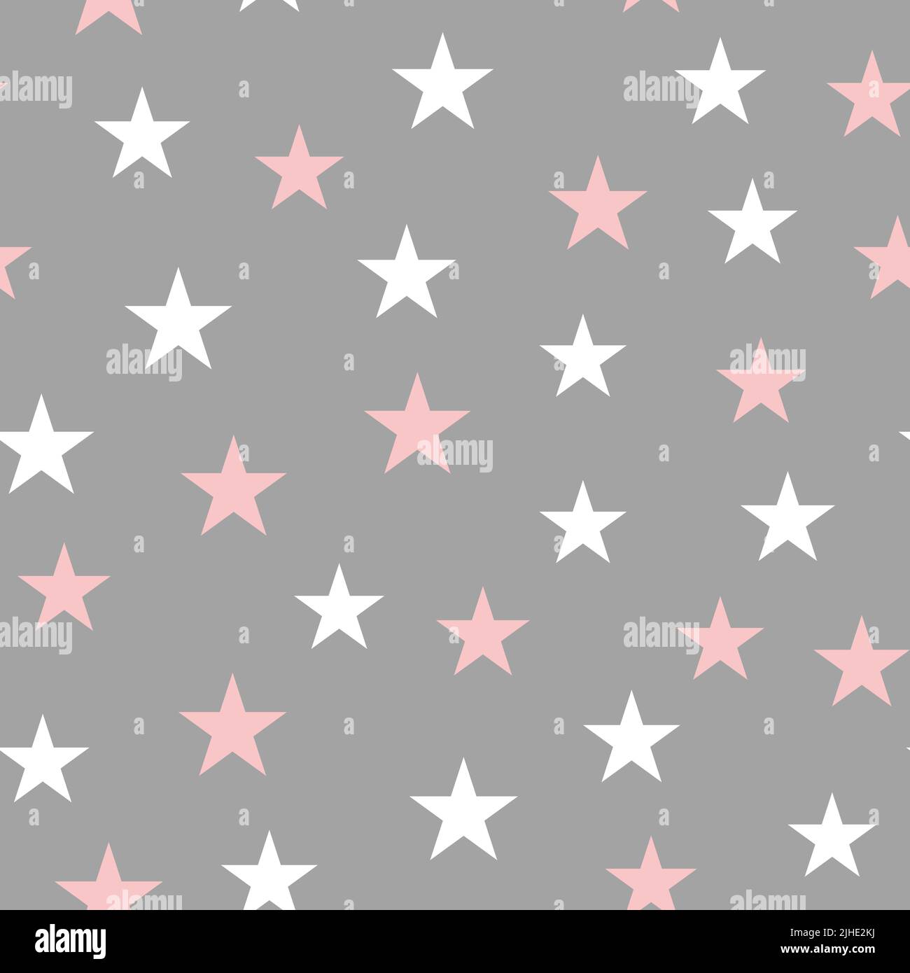 Nahtloser Hintergrund in einem kindlichen Stil mit Sternen. Vektorgrafik Stock Vektor