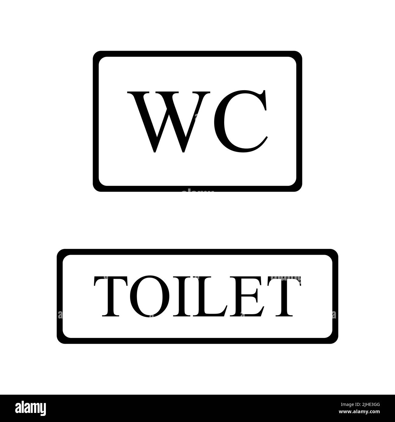 WC-Symbol. Toilettensymbol. Vektorgrafik Waschraum Stock Vektor