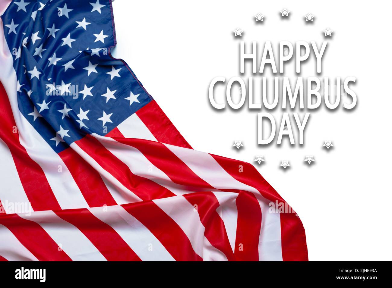 Happy Columbus Day Banner, amerikanischen patriotischen Hintergrund Stockfoto