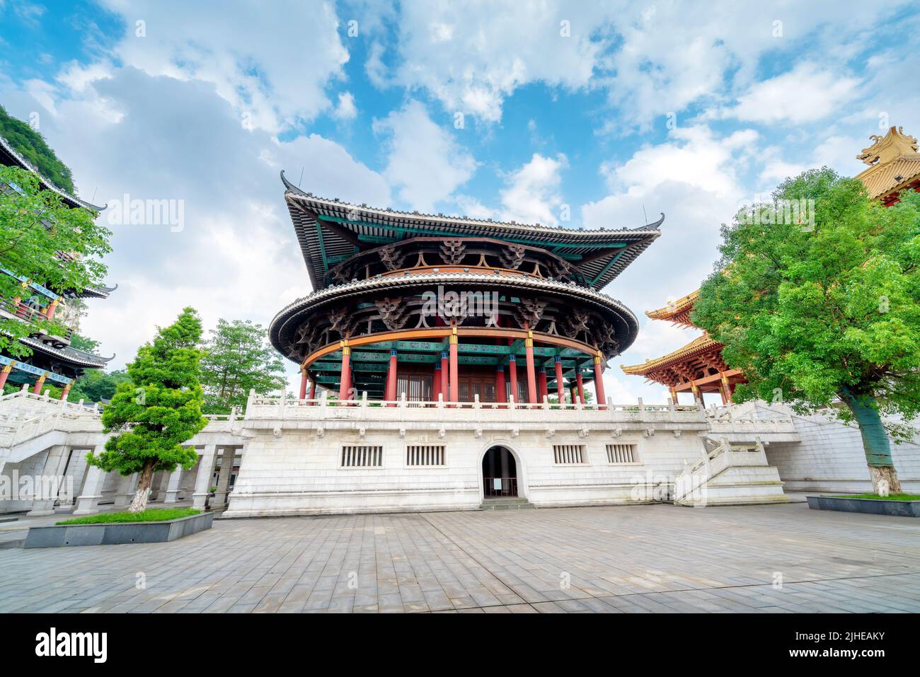 Der konfuzianische Tempel wurde 815 n. Chr. in Liuzhou, China, erbaut. Stockfoto