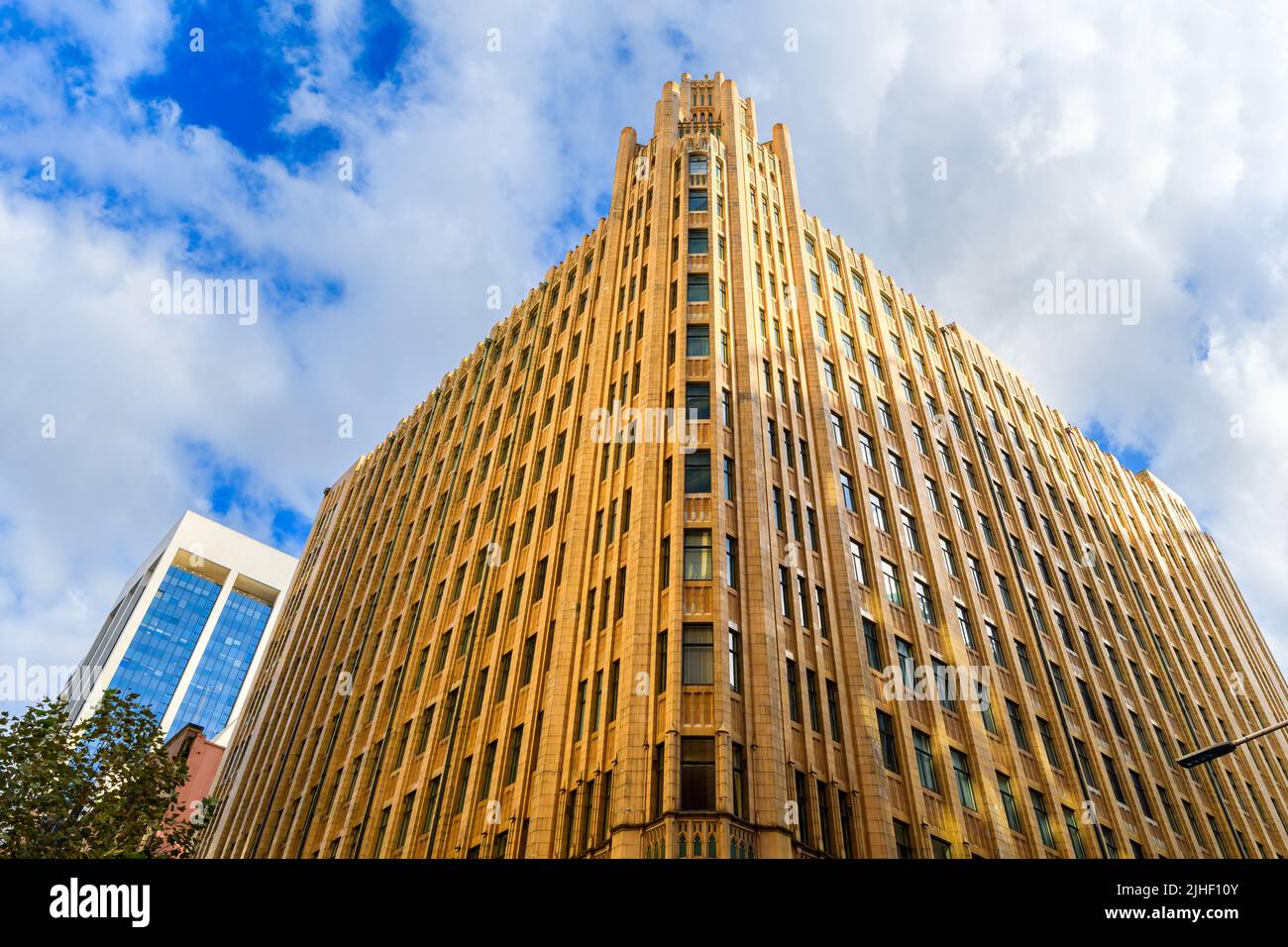Das Grace Building 1920s blickt von Grund auf an einem Tag in Sydney City, NSW, Australien. Stockfoto