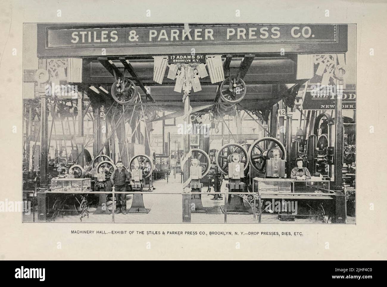 Machinery Hall - Drop Presses World's Columbian Exposition Chicago 1893 vom Factory and Industrial Management Magazine Volume 6 1891 Publisher New York [etc.] McGraw-Hill [etc.] Stockfoto