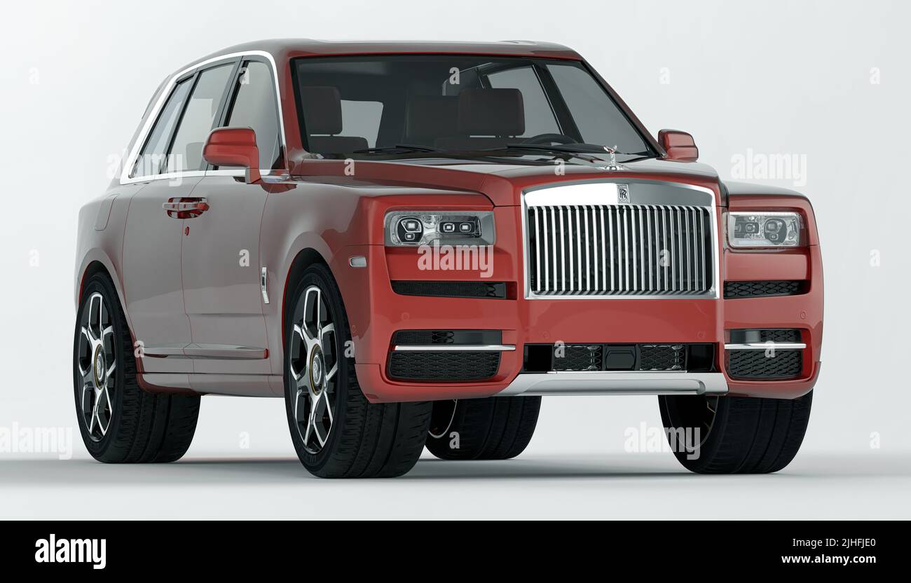 Rolls-Royce Cullinan - ein Luxus-SUV-Personenwagen, der unter der britischen Marke Rolls-Royce hergestellt wird. Stockfoto