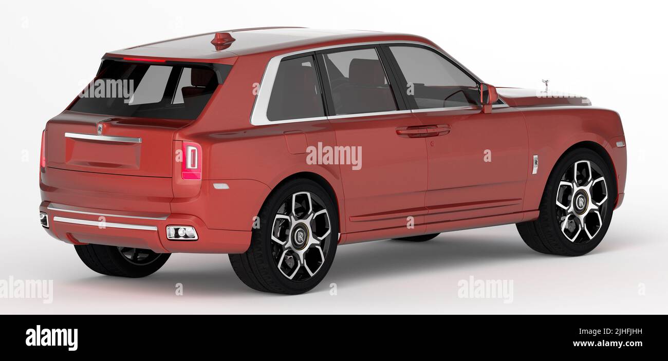 Rolls-Royce Cullinan - ein Luxus-SUV-Personenwagen, der unter der britischen Marke Rolls-Royce hergestellt wird. Stockfoto
