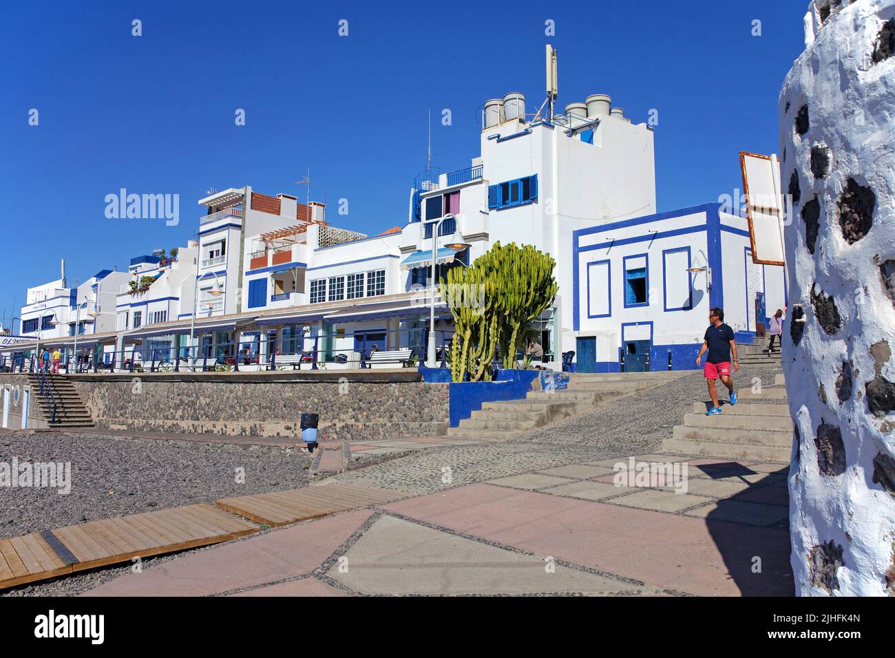 Das Fischerdorf Puerto de las Nieves an der Westküste der Kanarischen Inseln, Spanien, Europa Stockfoto