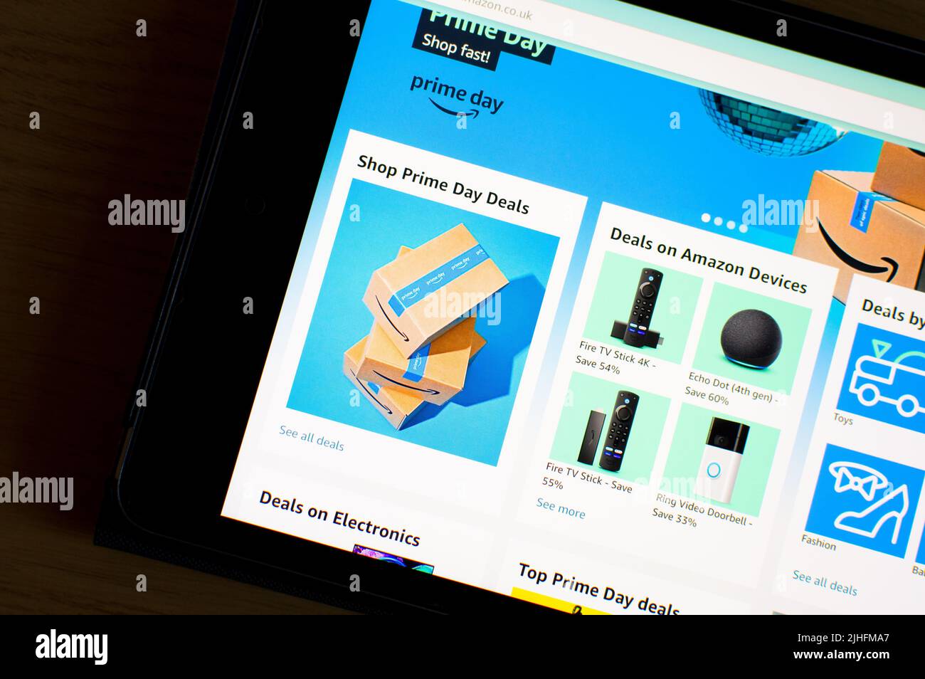 Amazon Prime Day auf Amazon App Stockfoto