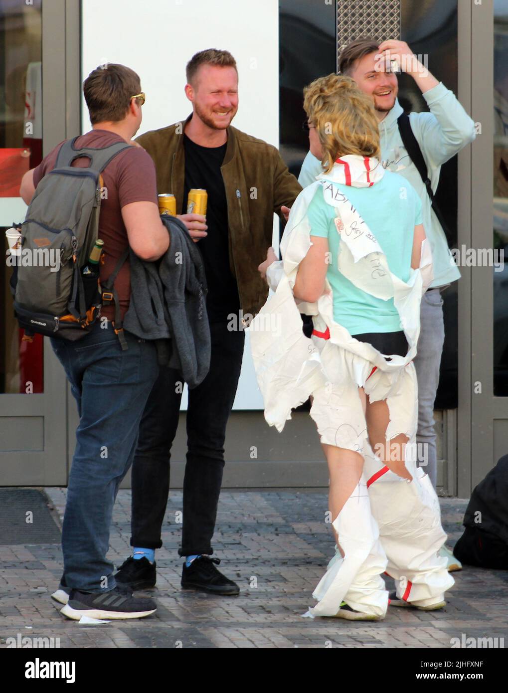 Junggesellinnenabschied in Prag, Tschechische Republik, 26. März 2022. (CTK Photo/Milos Ruml) Stockfoto