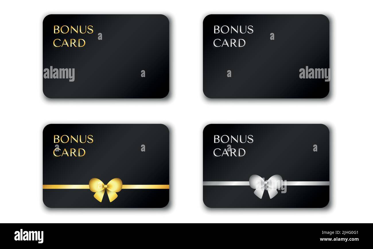Premium Bonus Card-Set. Stock Vektor