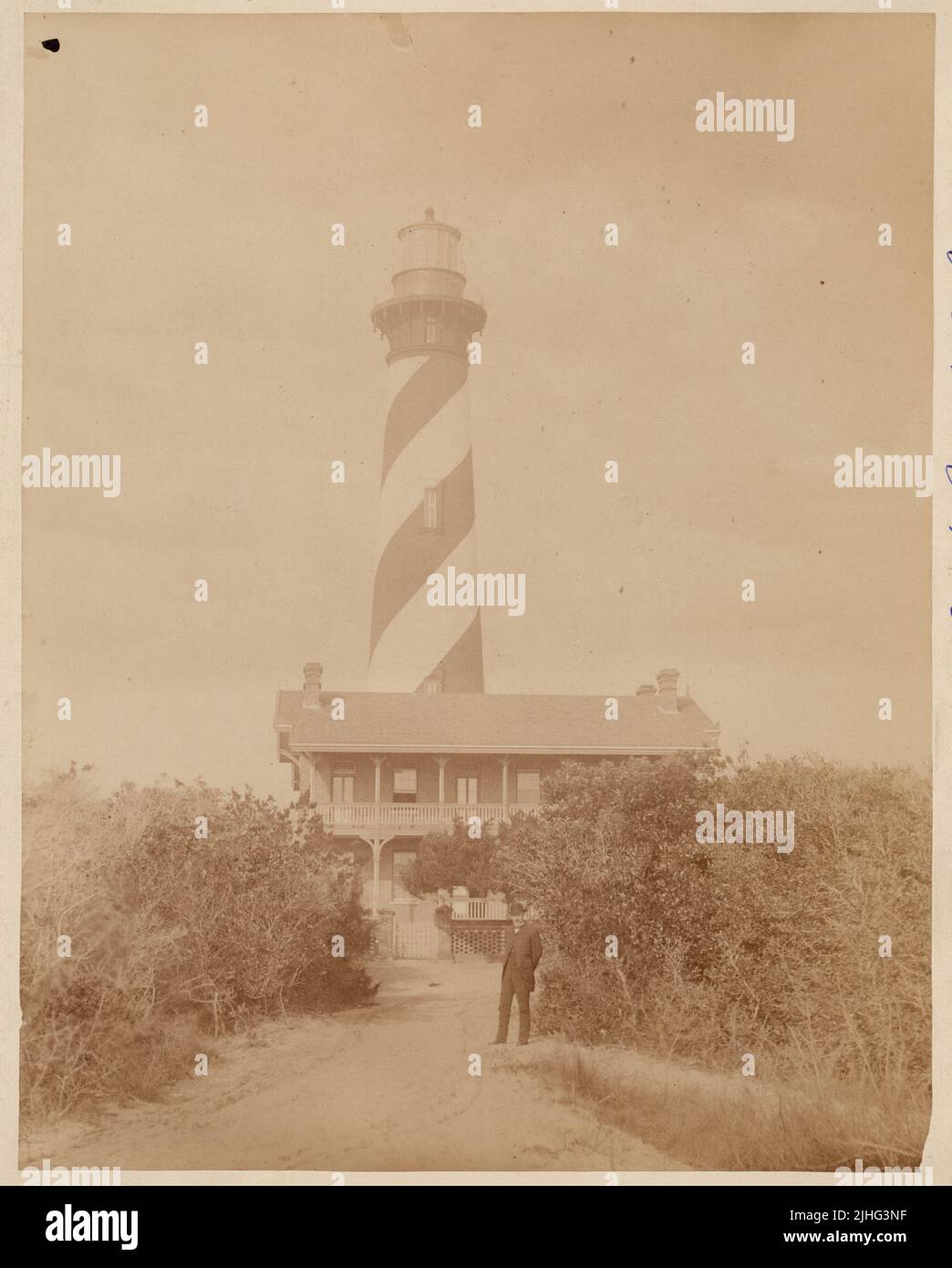 Florida - St. Augustine. St. Augustine Light Station, Florida. Turm und Wohnung. Stockfoto