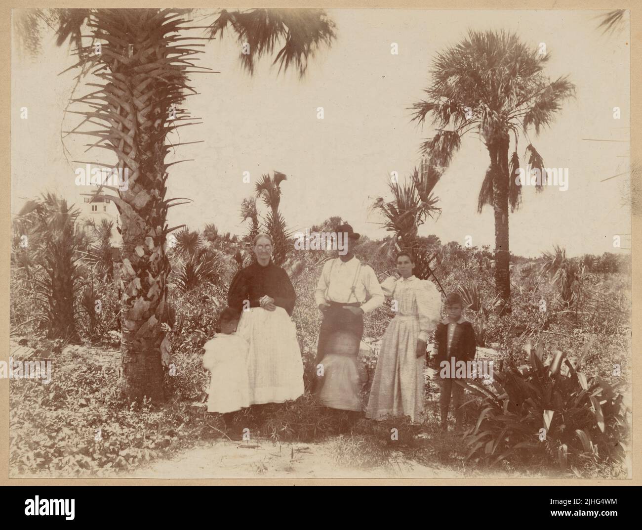 Florida - Gasparilla Island. Gasparilla Island Light Station, Florida. Pilot Johnson und Familie. Stockfoto