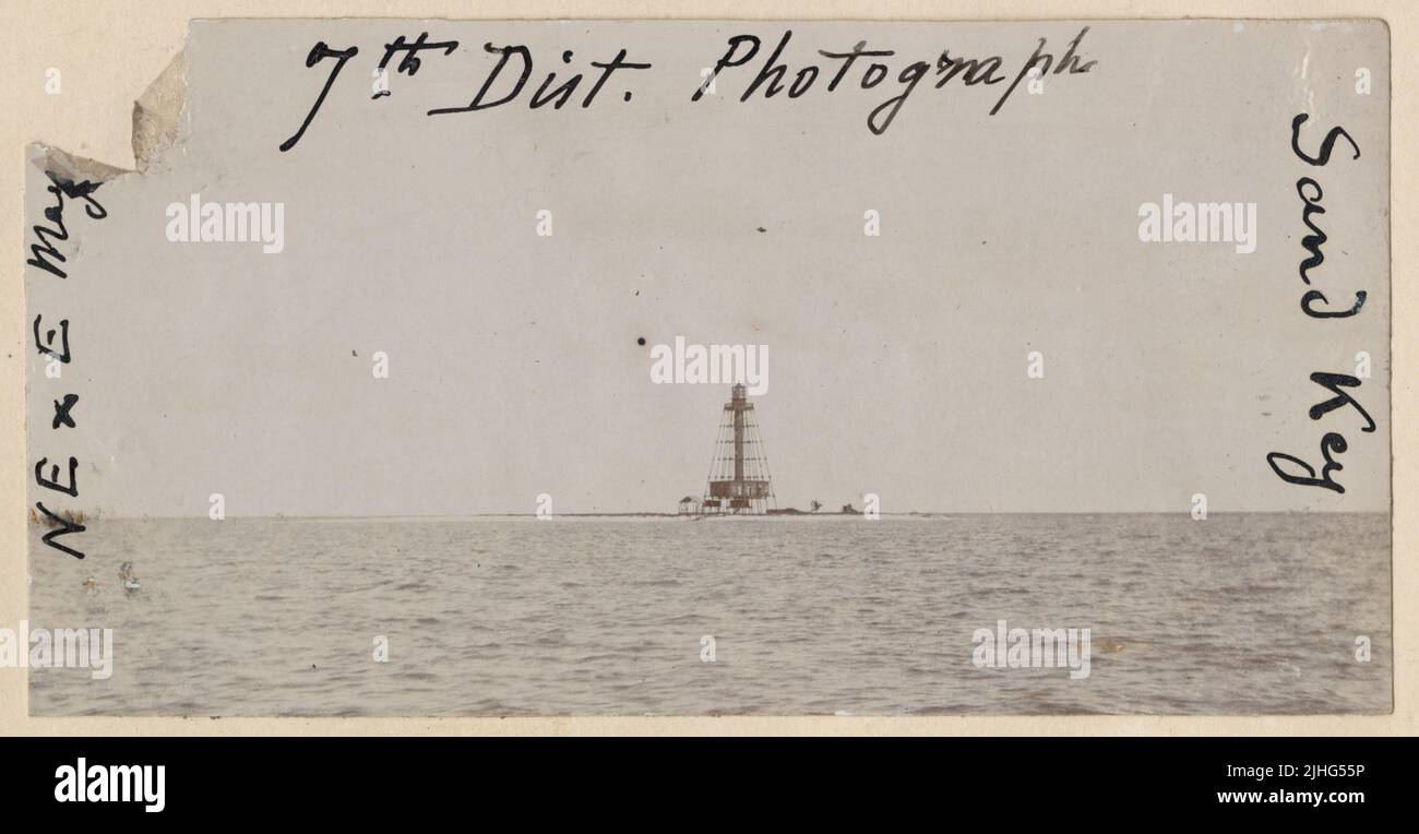 Florida - Sand Key. Sand Key Light Station, Florida. NE nach Osten. Stockfoto