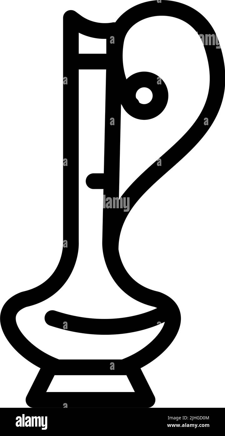 arabische Karaffe Linie Symbol Vektor-Illustration Stock Vektor