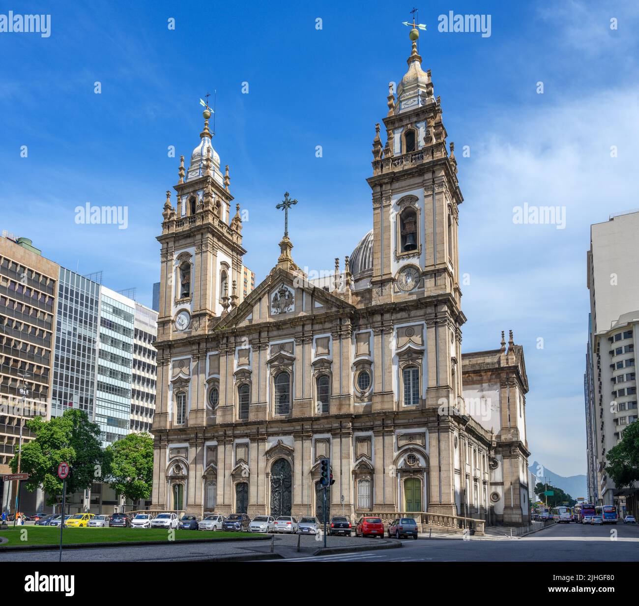 Igreja de Nossa Senhora da Candelária, Praça Pio X, Centro, Rio de Janeiro, Brasilien Stockfoto