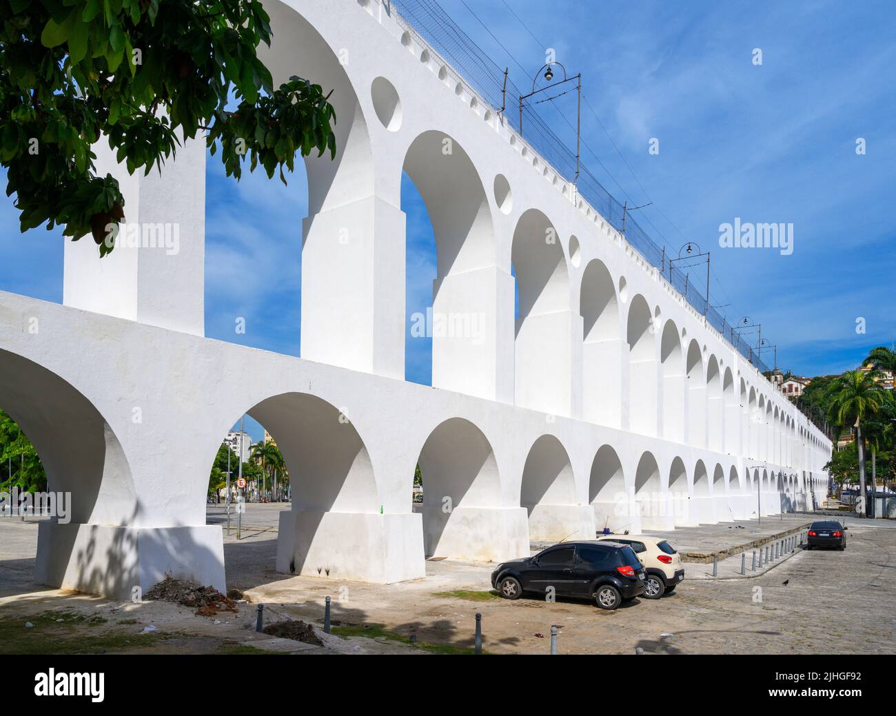 Carioca Aqueduct ( Arcos de Lapa), Centro, Rio de Janeiro, Brasilien Stockfoto