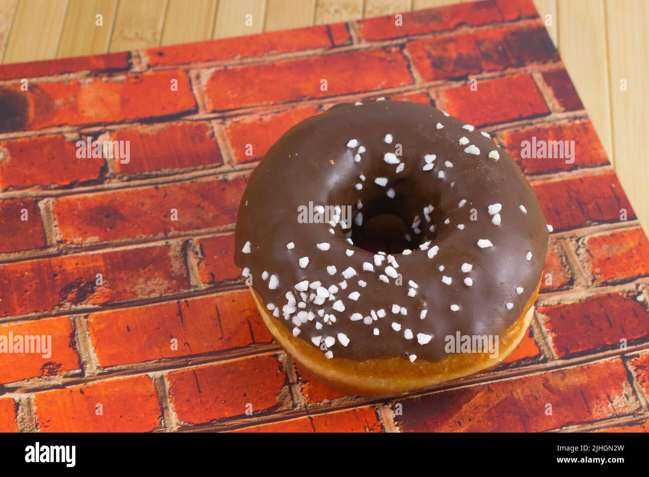 Glasierte farbige Bagels Stockfoto