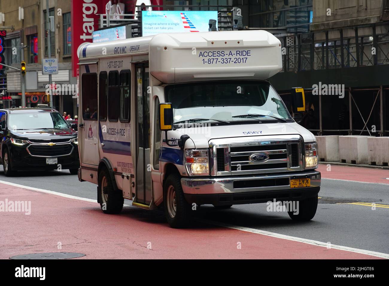 Ford E-350 Super Duty Bus, New York City (NYC), Bundesstaat New York, USA, Nordamerika Stockfoto