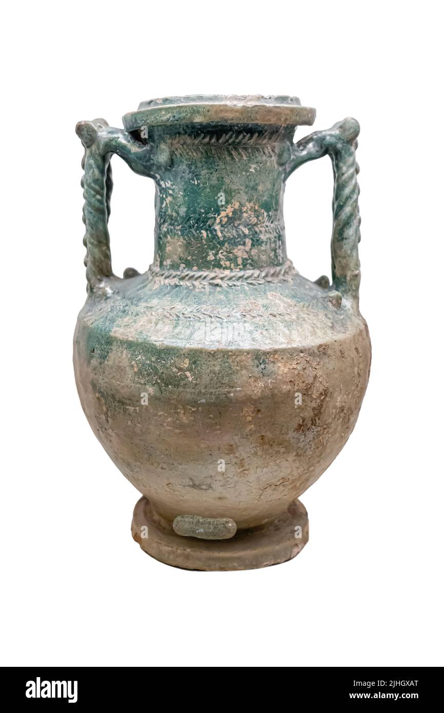 Iranische glasierte Keramik - Parthia - 2. - 3. Jahrhundert n. Chr. Stockfoto