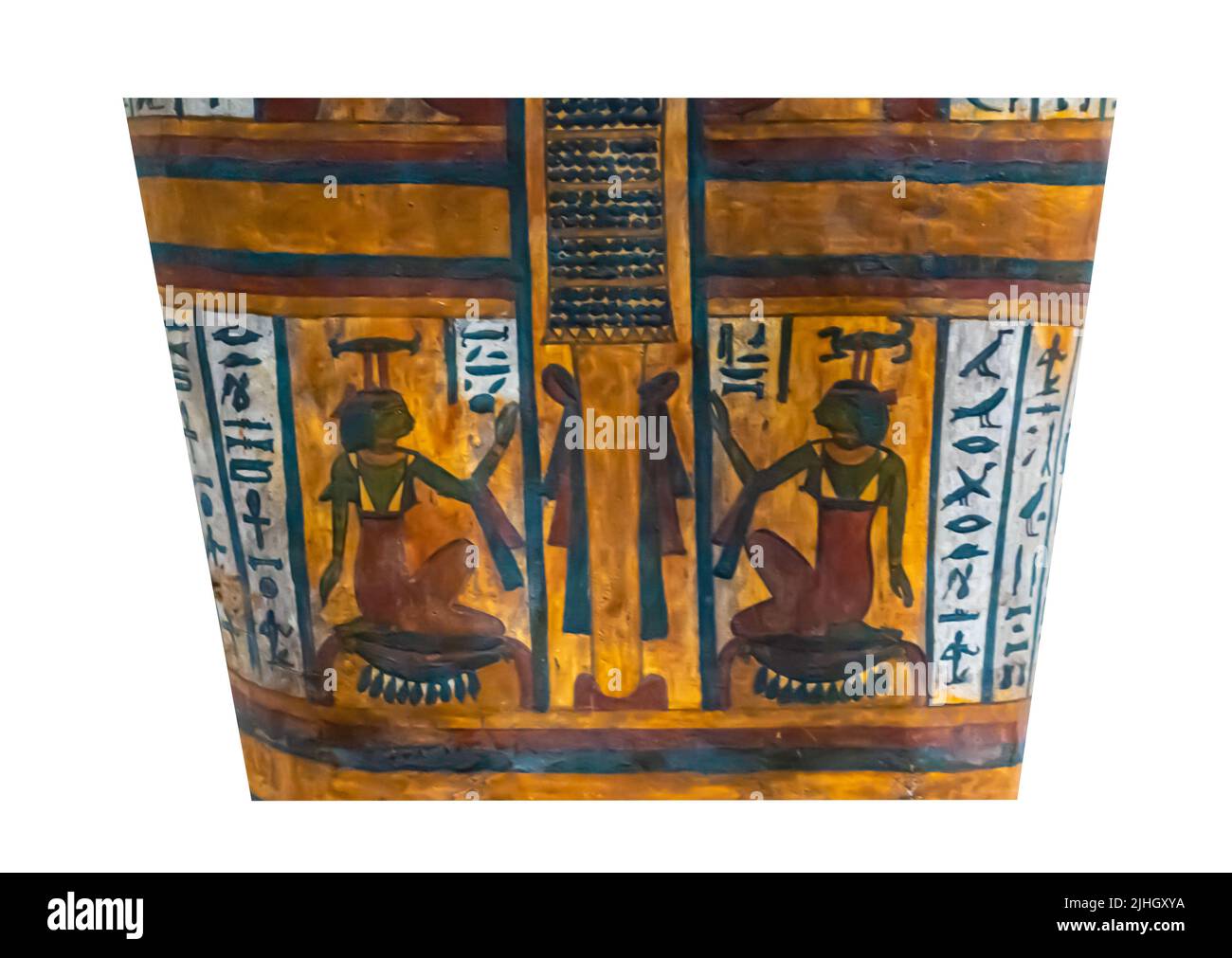 Innerer Sarg von Pa-Kesh - Detail - - späte Dynastie 25 - c 712 - 656 v. Chr. - Ägypten - . Asasif Nekropole - Holz, Gesso; bemalt Stockfoto