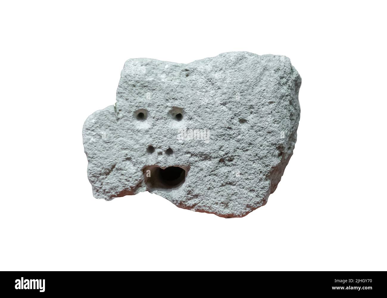 Gesichtsgravur - Kalkstein - 3. - 2. Jahrtausend v. Chr. - al-Baleed. Stockfoto