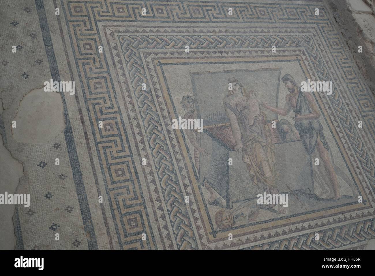 Die Mosaiken in der Stadt Zeugma, die von den Griechen gegründet und später von den Römern vor dem EuPhat fortgesetzt wurden. Weltkulturerbe der Türkei Stockfoto