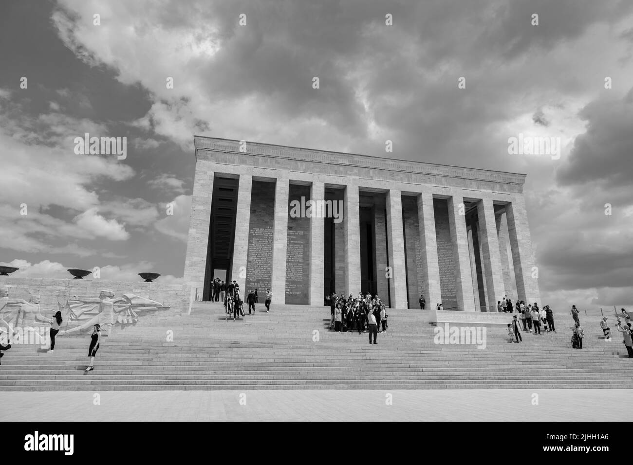 Besucher des Anitkabir oder des Mausoleums von Atatürk in Ankara. 10.. november Gedenktag von Atatürk oder 10 kasim Hintergrundbild. Ankara Türkei - 5 Stockfoto