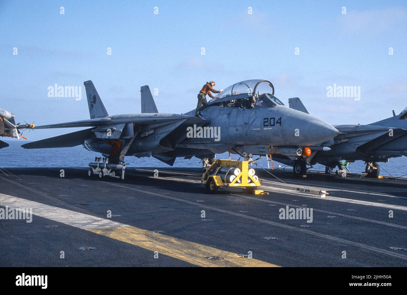 Grumman F-14 Tomcat bereitet sich auf den Flug vor Stockfoto