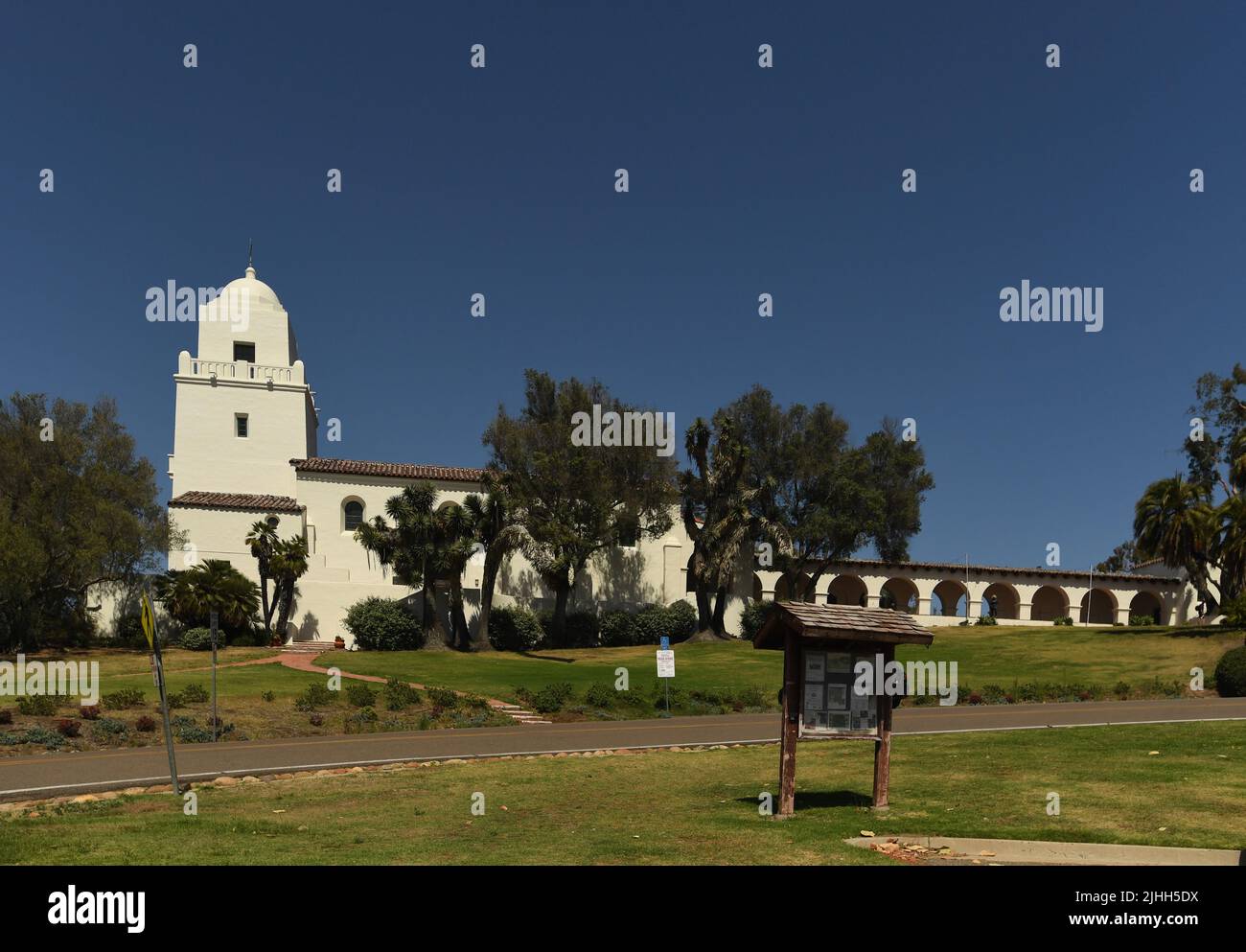 Das Presidio im Presidio Park auf einem Hügel mit Blick auf San Diegos frühesten Siedlungsstandort Stockfoto